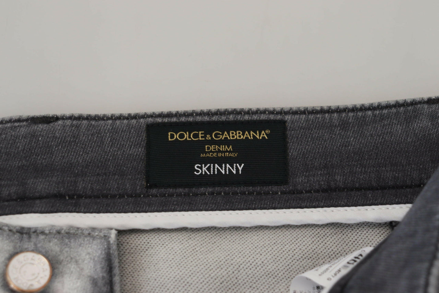 Dolce & Gabbana Gray Washed Skinny Men Denim Jeans