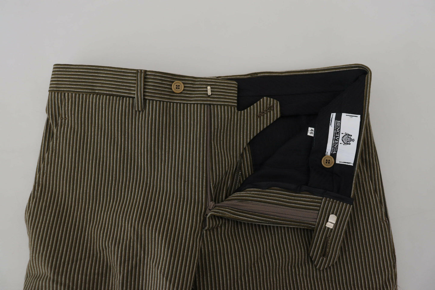 BENCIVENGA Multicolor Striped Pure Cotton Men Pants