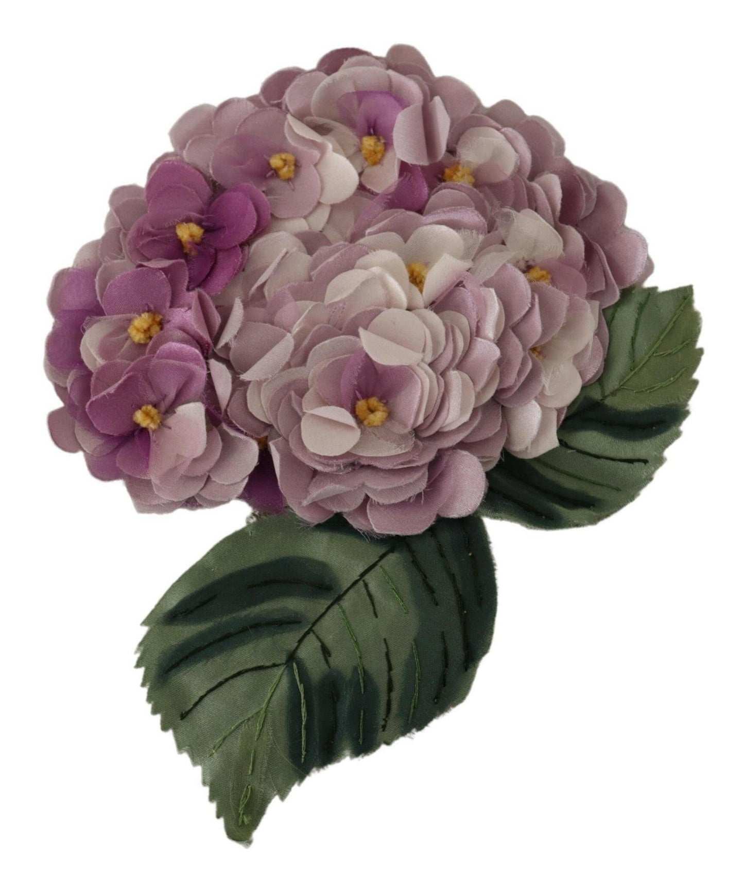 Broche élégante en soie mélangée violette à fleurs Dolce &amp; Gabbana