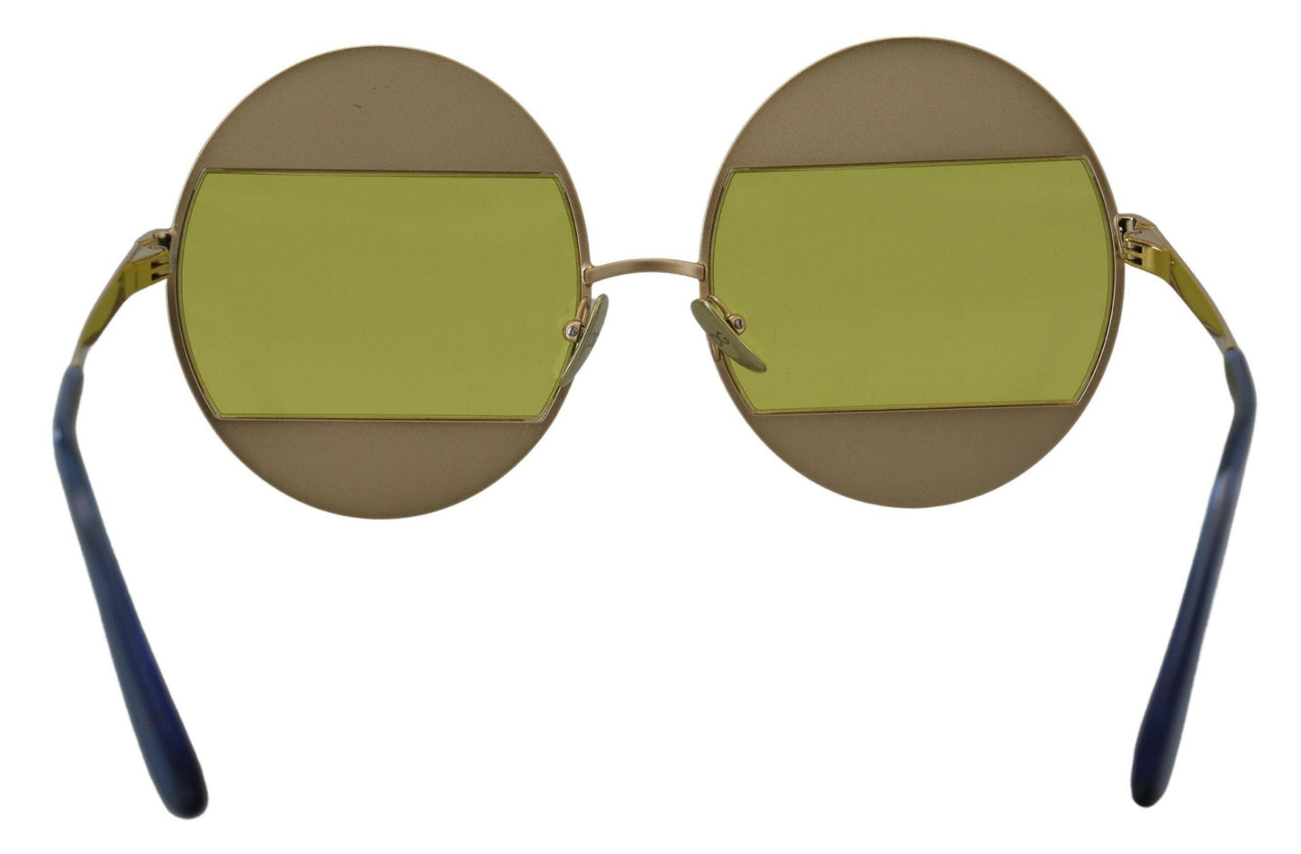Dolce &amp; Gabbana – DG2209B – Sonnenbrille mit ovalen Metallkristallen in Gold