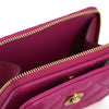 Versace Purple Nappa Leather Bifold Zip Around Wallet