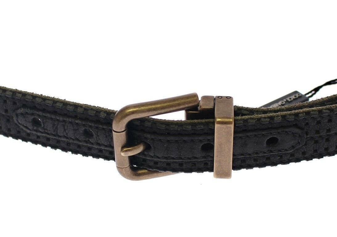 Dolce & Gabbana Blue Leather Logo Belt