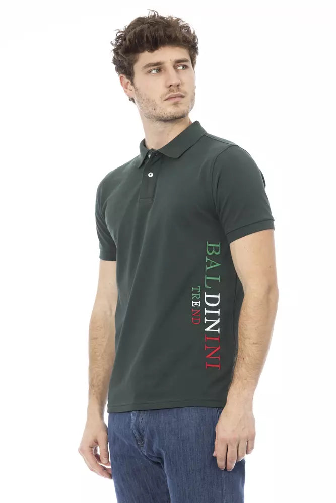 Baldinini Trend Polo Homme En Coton Vert