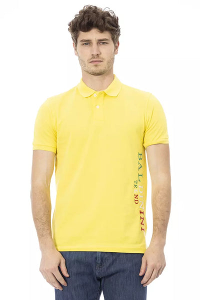 Polo homme en coton jaune tendance Baldinini