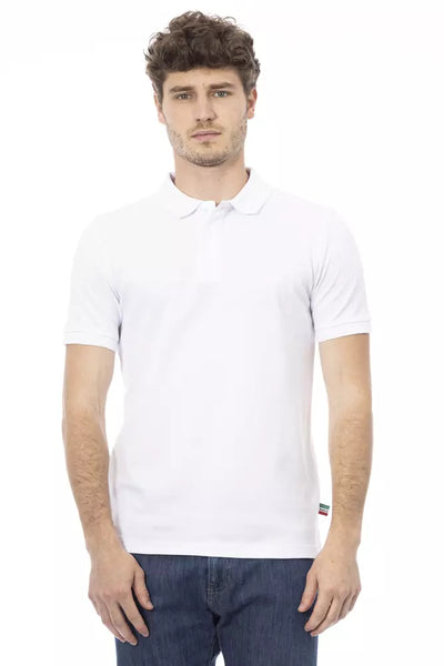Baldinini Trend Weißes Herren-Poloshirt aus Baumwolle