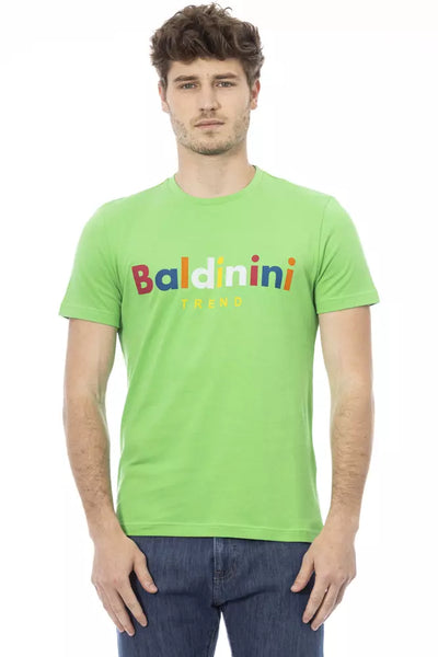 T-shirt homme en coton vert tendance Baldinini