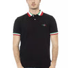 Baldinini Trend Schwarzes Herren-Poloshirt aus Baumwolle