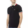 Baldinini Trend Schwarzes Herren-Poloshirt aus Baumwolle