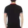 Baldinini Trend Schwarzes Herren-Poloshirt aus Baumwolle