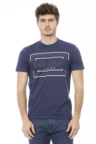 T-shirt homme en coton bleu tendance Baldinini