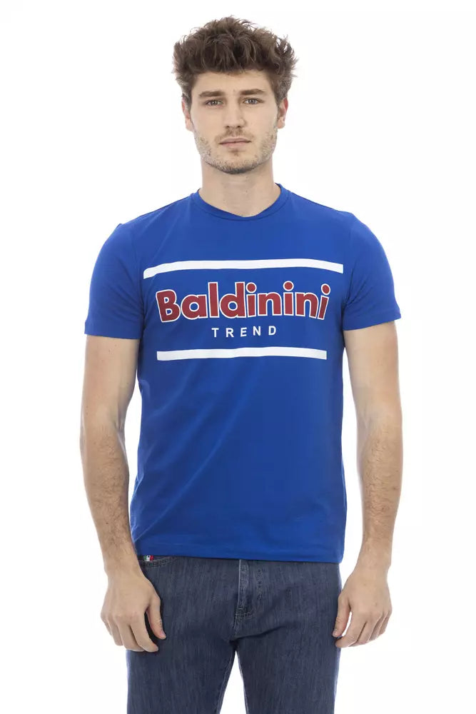 T-shirt homme en coton bleu tendance Baldinini