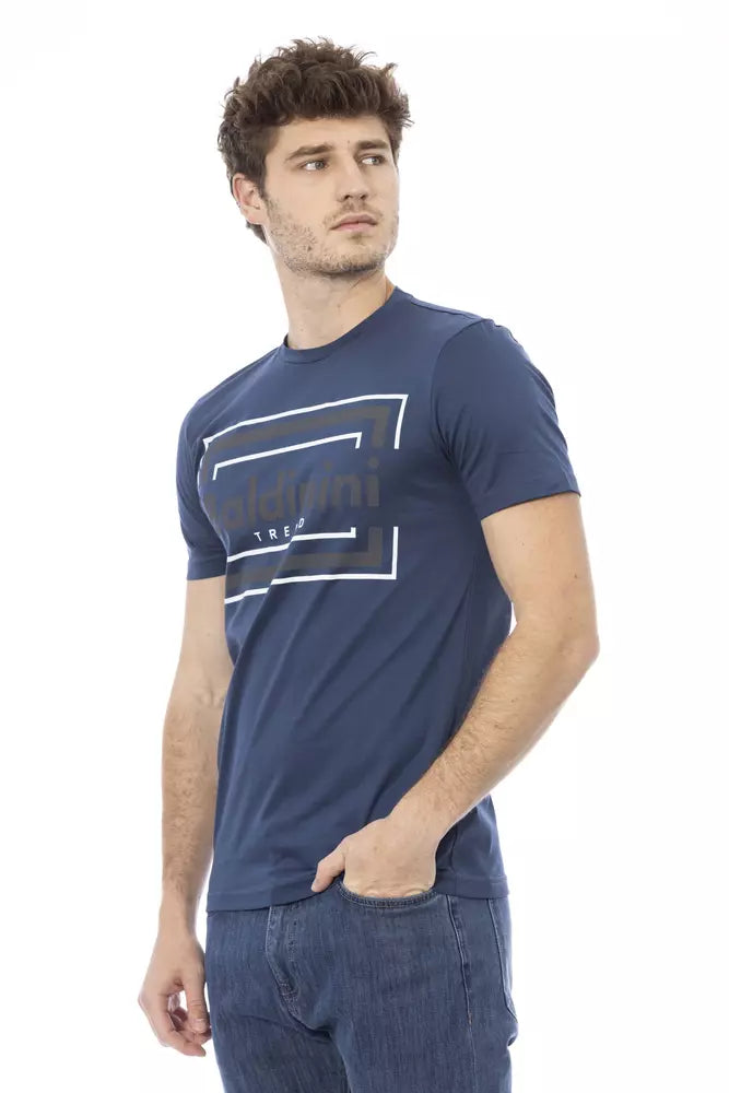 T-shirt homme en coton bleu tendance Baldinini