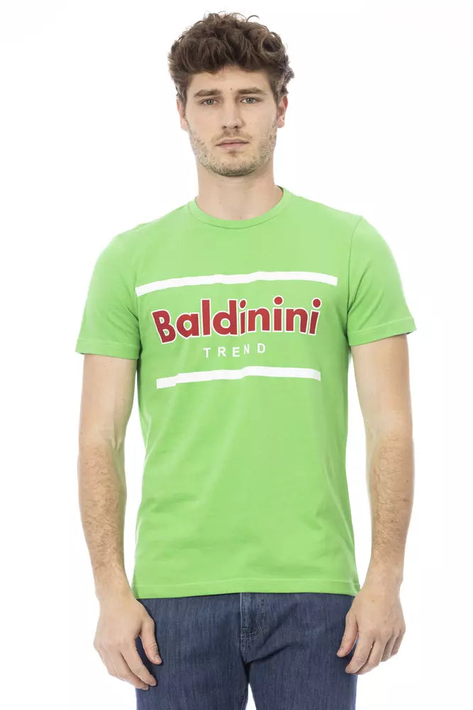 T-shirt homme en coton vert tendance Baldinini
