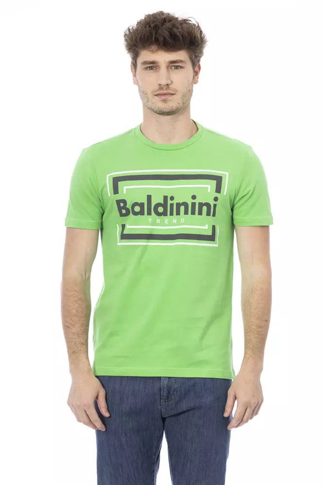 Baldinini Trend Grünes Baumwoll-T-Shirt