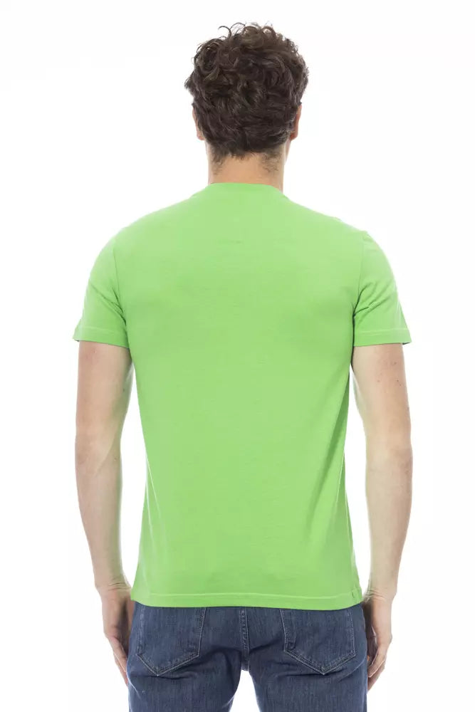 T-shirt homme en coton vert tendance Baldinini