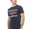 T-shirt homme en coton bleu tendance Baldinini