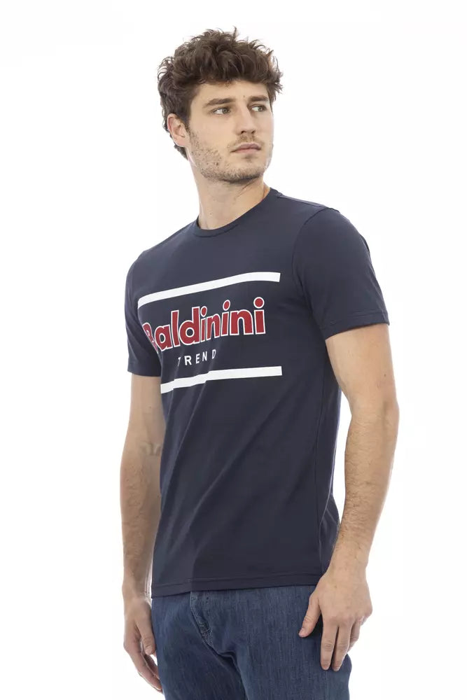 T-shirt homme en coton bleu tendance Baldinini
