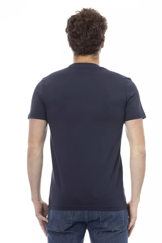 T-shirt homme en coton bleu tendance Baldinini