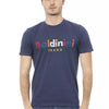 T-shirt homme en coton bleu tendance Baldinini
