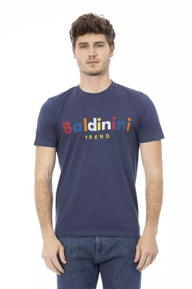 T-shirt homme en coton bleu tendance Baldinini