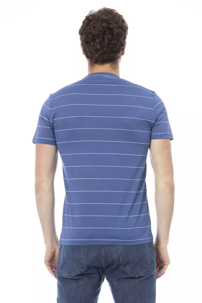 T-shirt homme en coton bleu tendance Baldinini