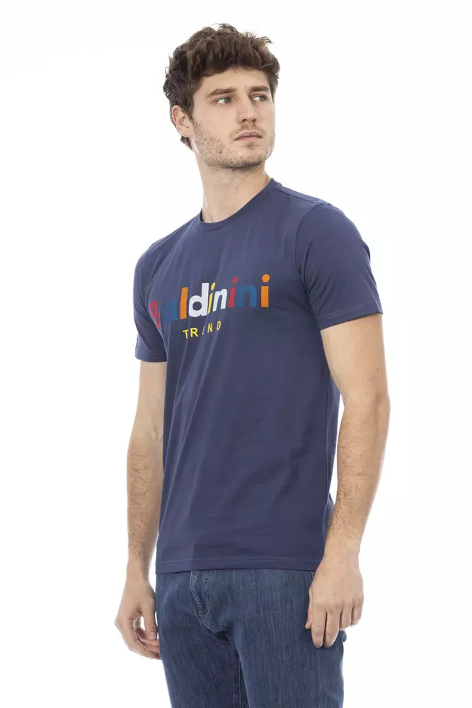 T-shirt homme en coton bleu tendance Baldinini