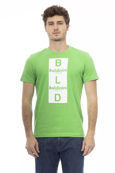 Baldinini Trend Grünes Baumwoll-T-Shirt