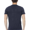 Baldinini Trend Blaues Baumwoll-T-Shirt