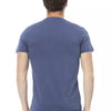 Baldinini Trend Blaues Baumwoll-T-Shirt