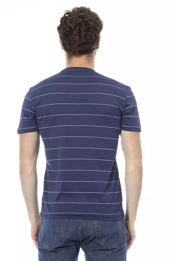 T-shirt homme en coton bleu tendance Baldinini