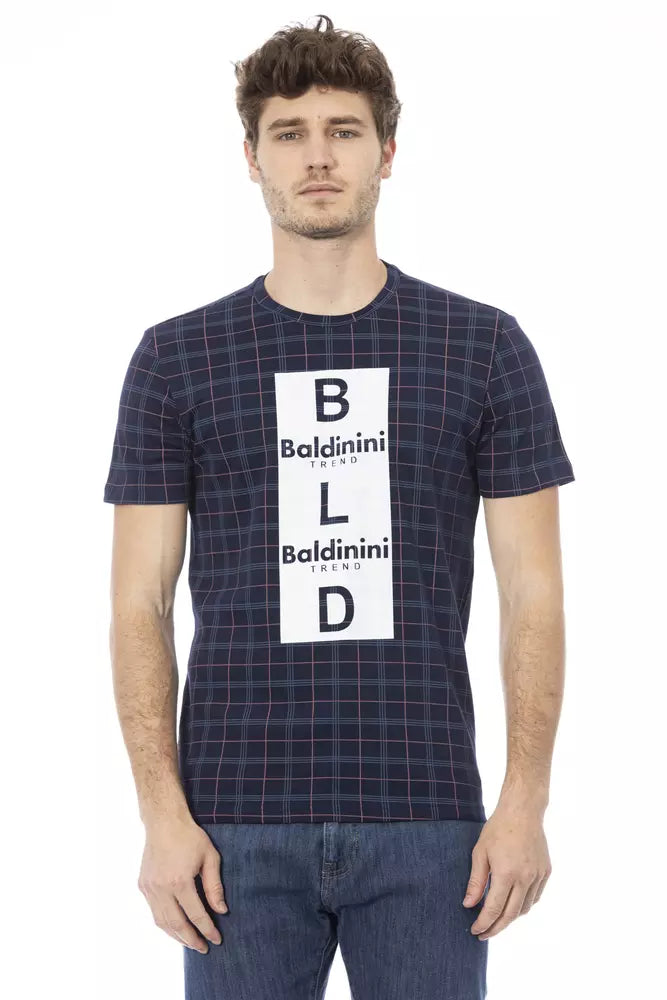 T-shirt homme en coton bleu tendance Baldinini