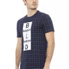 T-shirt homme en coton bleu tendance Baldinini