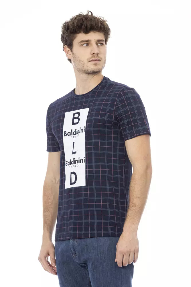 T-shirt homme en coton bleu tendance Baldinini