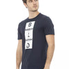 T-shirt homme en coton bleu tendance Baldinini