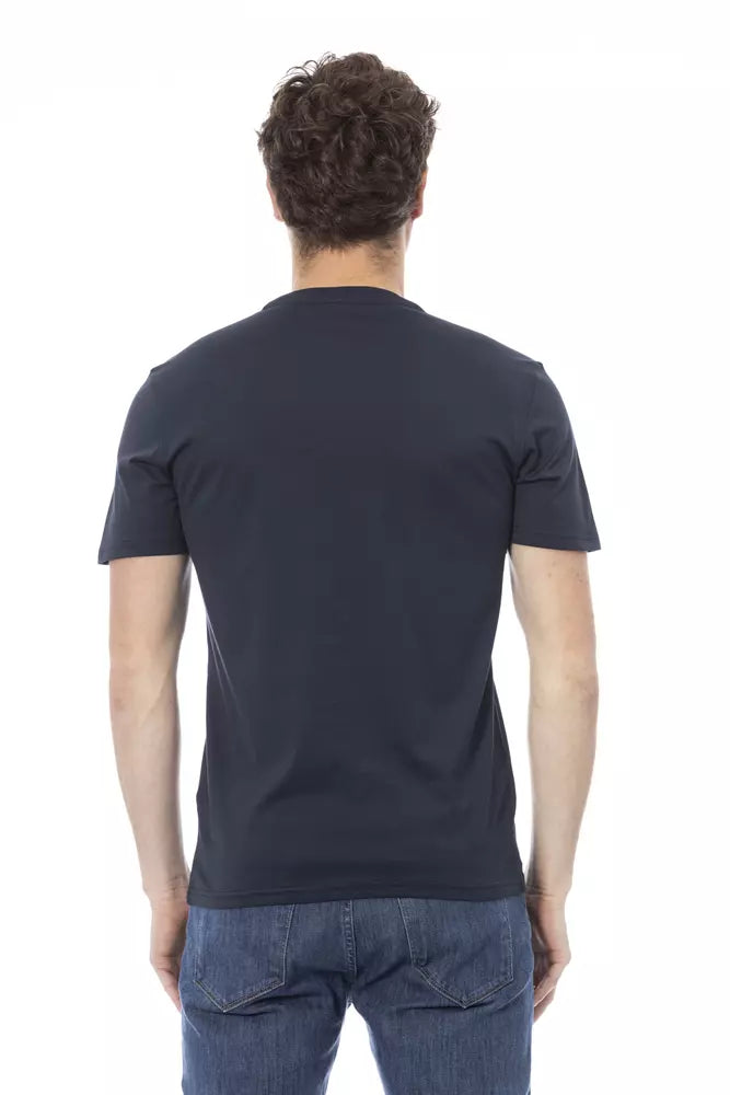 T-shirt homme en coton bleu tendance Baldinini