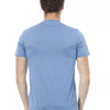 T-shirt homme en coton bleu clair Baldinini Trend