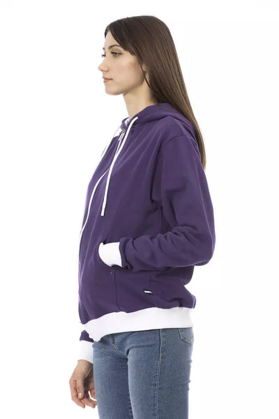 Baldinini Trend Lila Baumwoll-Sweatshirt