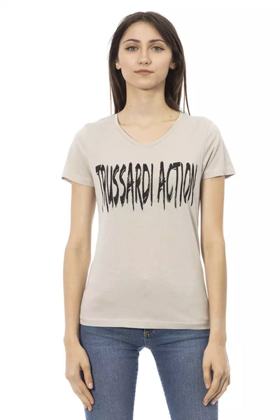 Trussardi Action Beige Baumwoll-T-Shirt