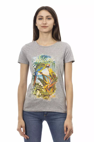 Trussardi Action Graues Baumwoll-T-Shirt