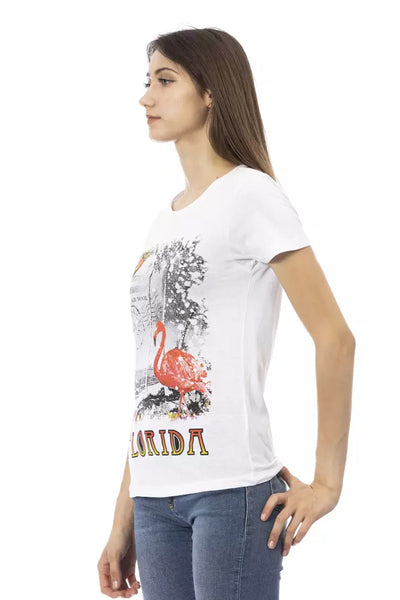 Trussardi Action Weißes Baumwoll-T-Shirt