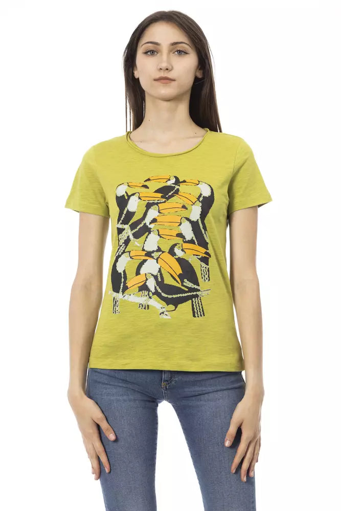 Trussardi Action Grünes Baumwoll-T-Shirt
