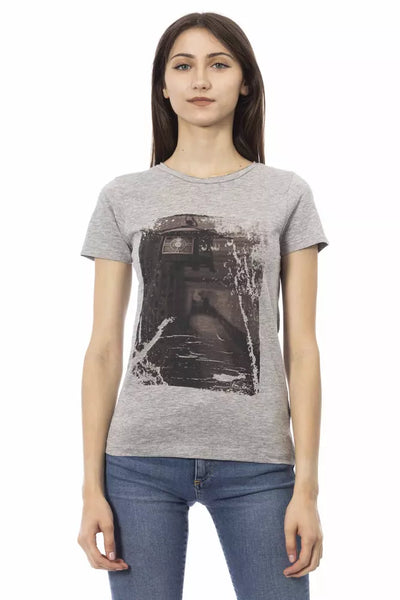 Trussardi Action Graues Baumwoll-T-Shirt