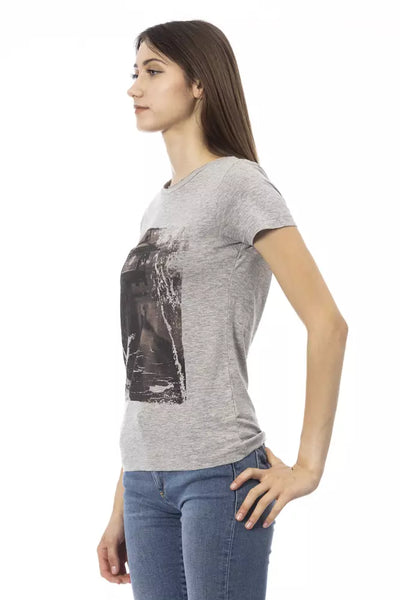 Trussardi Action Graues Baumwoll-T-Shirt