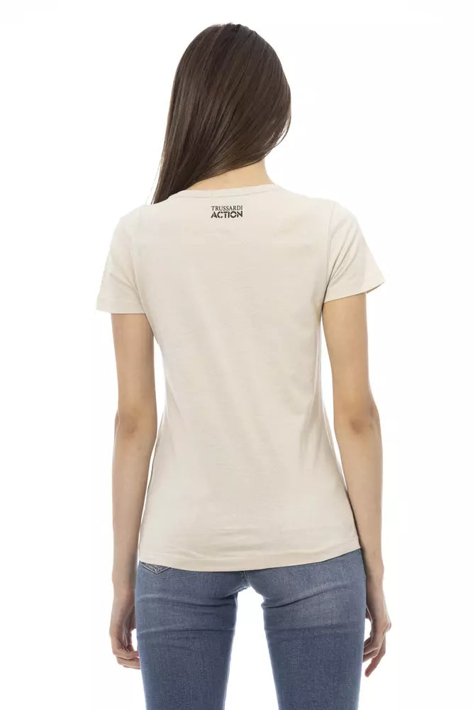 Trussardi Action Beige Baumwoll-T-Shirt