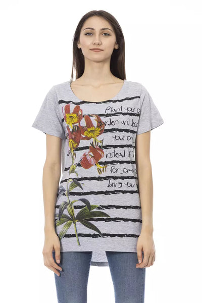 Trussardi Action Graues Baumwoll-T-Shirt
