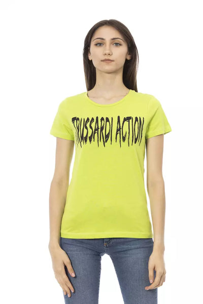 Trussardi Action Grünes Baumwoll-T-Shirt