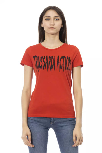 Trussardi Action Rotes Baumwoll-T-Shirt