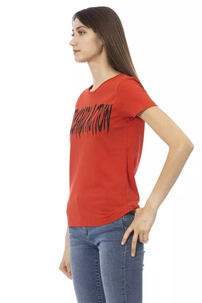 Trussardi Action Rotes Baumwoll-T-Shirt