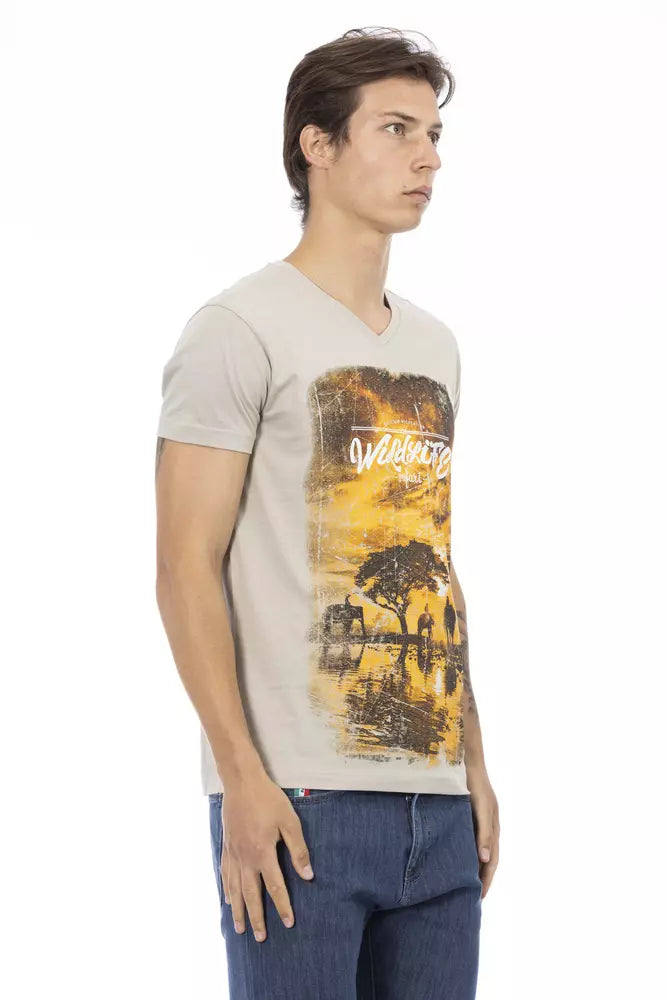T-shirt Trussardi Action en coton beige pour homme