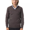 Uominitaliani Gray Merino Wool Men Sweater